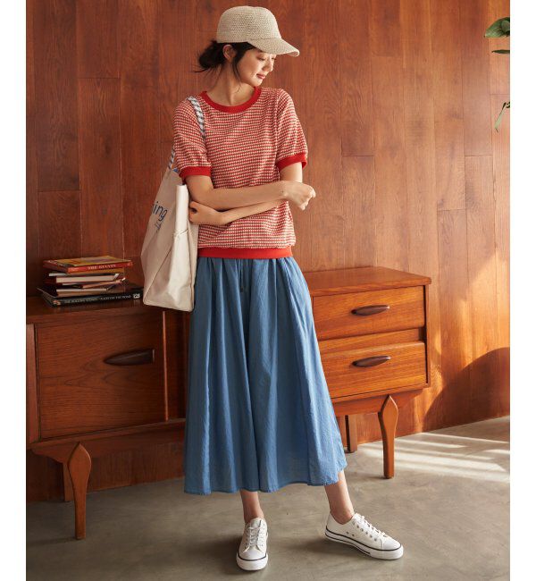 ikka「【雑誌 InRed 6月号掲載】ハニカム柄ジャガードカットソー」|Tシャツ・カットソー|