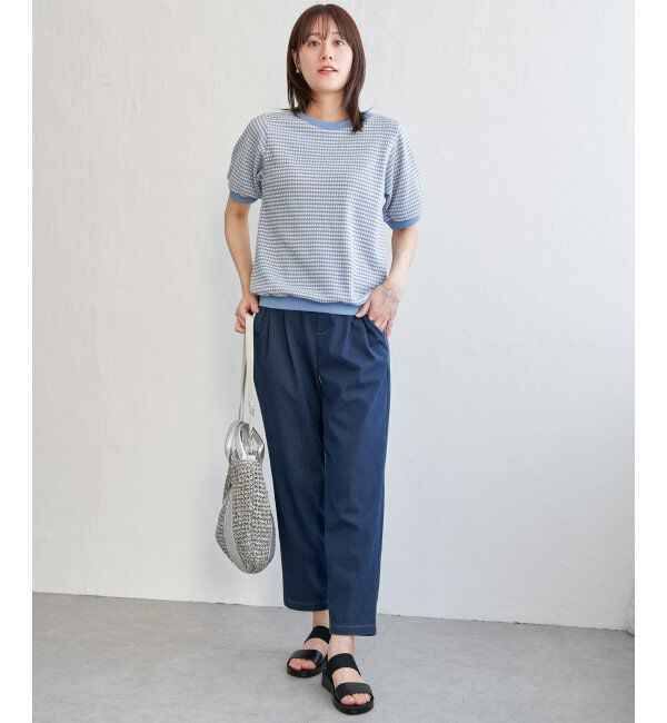 ikka「【雑誌 InRed 6月号掲載】ハニカム柄ジャガードカットソー」|Tシャツ・カットソー|