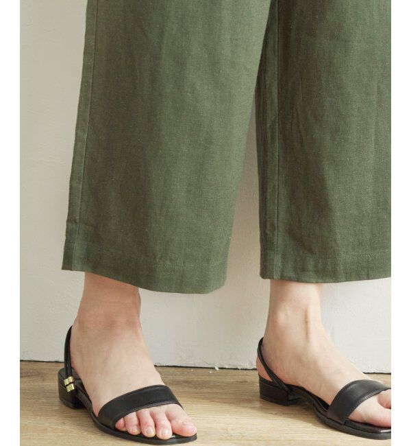 ikka「【雑誌 InRed 6月号掲載】麻混ベルト付きワイドパンツ」|その他|