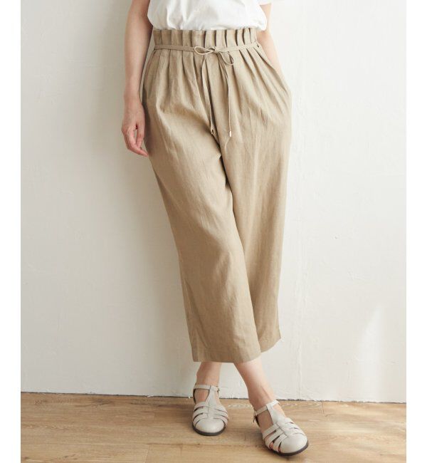 ikka「【雑誌 InRed 6月号掲載】麻混ベルト付きワイドパンツ」|その他|