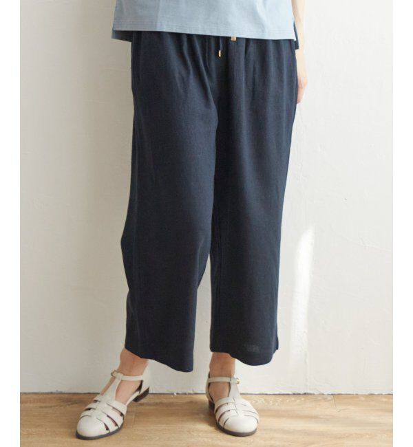 ikka「【雑誌 InRed 6月号掲載】麻混ベルト付きワイドパンツ」|その他|