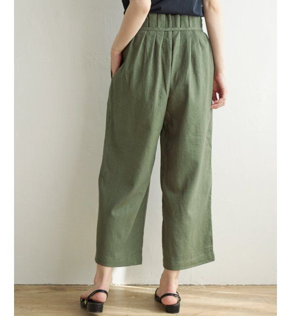 ikka「【雑誌 InRed 6月号掲載】麻混ベルト付きワイドパンツ」|その他|