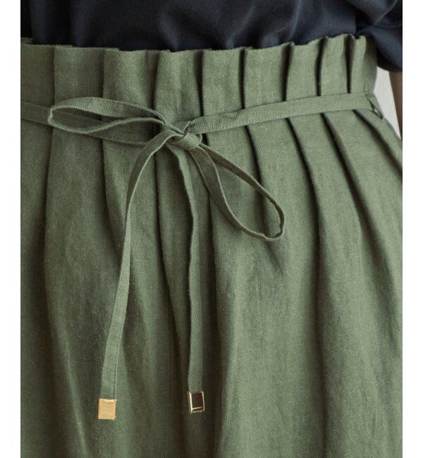 ikka「【雑誌 InRed 6月号掲載】麻混ベルト付きワイドパンツ」|その他|