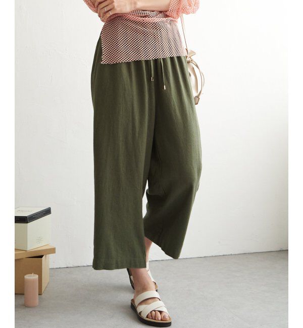 ikka「【雑誌 InRed 6月号掲載】麻混ベルト付きワイドパンツ」|その他|