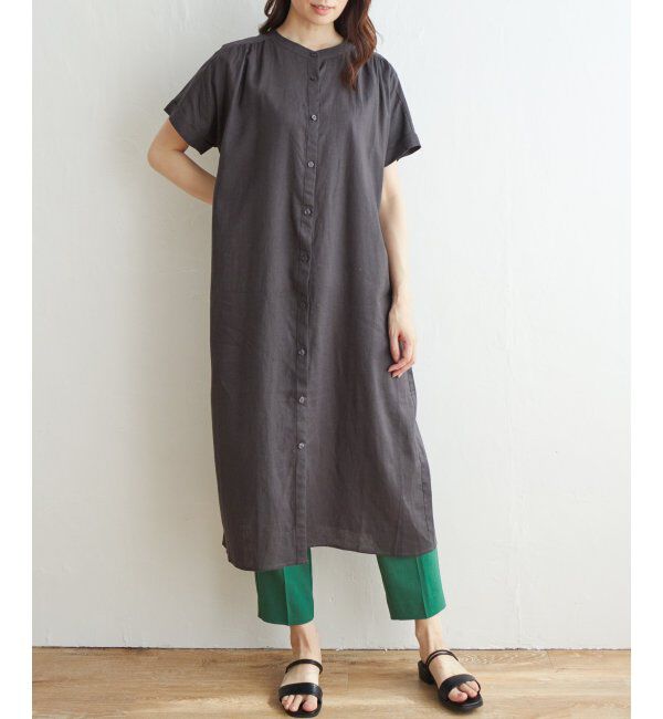ikka「レーヨン麻半袖2WAYワンピース」|ワンピース|
