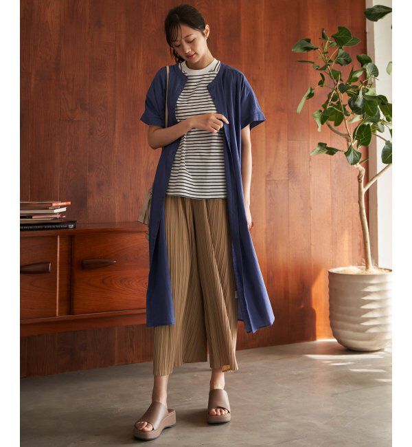 ikka「レーヨン麻半袖2WAYワンピース」|ワンピース|