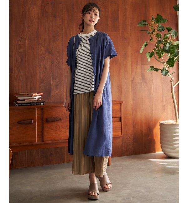 ikka「レーヨン麻半袖2WAYワンピース」|ワンピース|