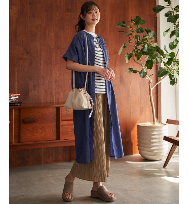 ikka「レーヨン麻半袖2WAYワンピース」|ワンピース|