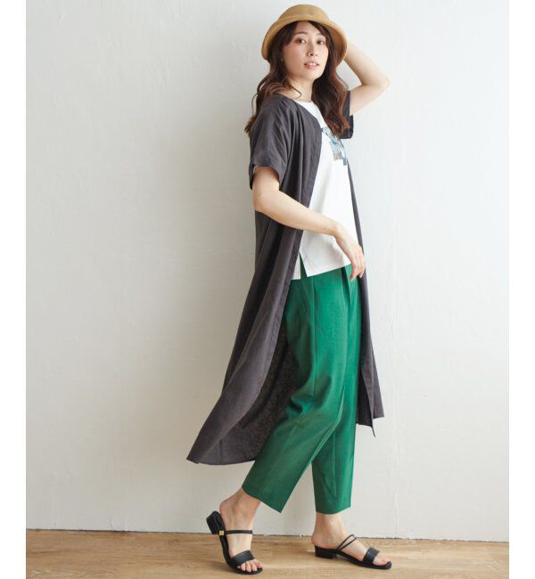 ikka「レーヨン麻半袖2WAYワンピース」|ワンピース|