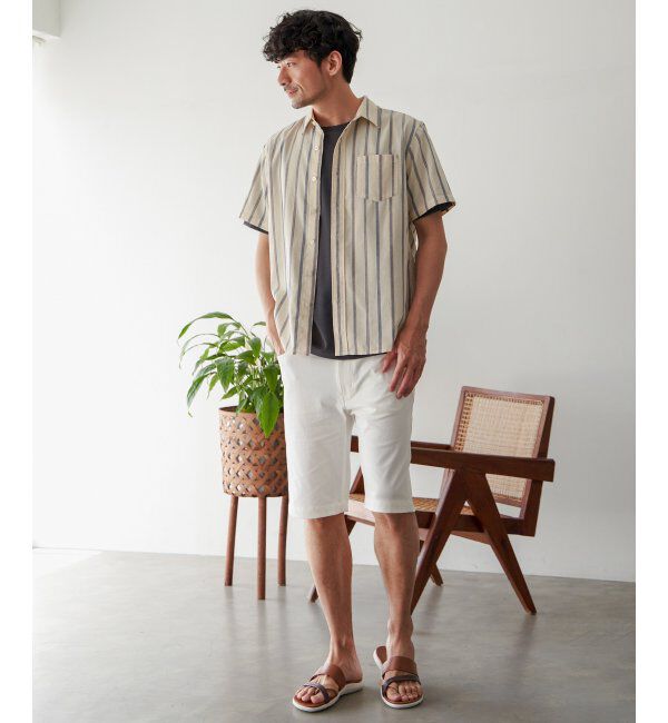 ikka「パナマレギュラーカラー半袖シャツ」|シャツ・ブラウス|