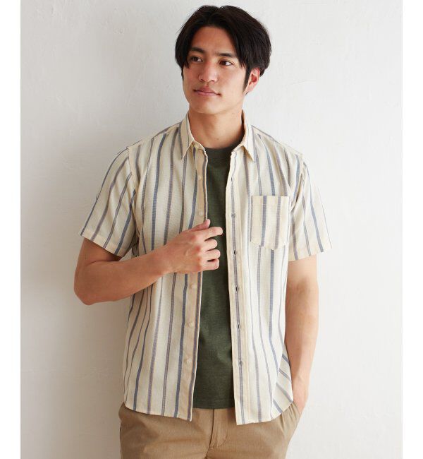 ikka「パナマレギュラーカラー半袖シャツ」|シャツ・ブラウス|