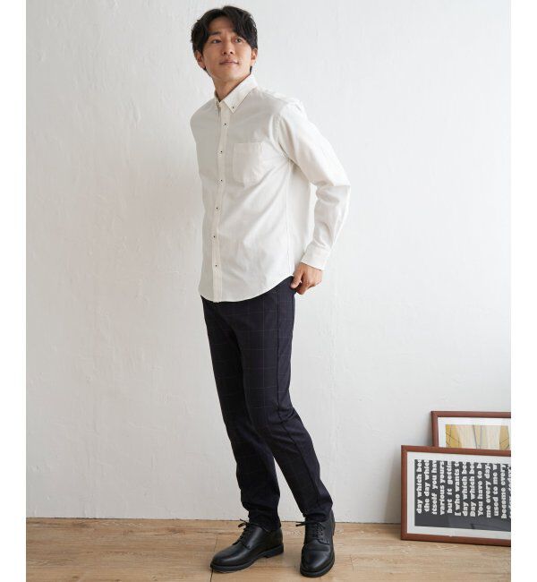 ikka「【吸水速乾】イージーケアオックスボタンダウンシャツ」|シャツ・ブラウス|