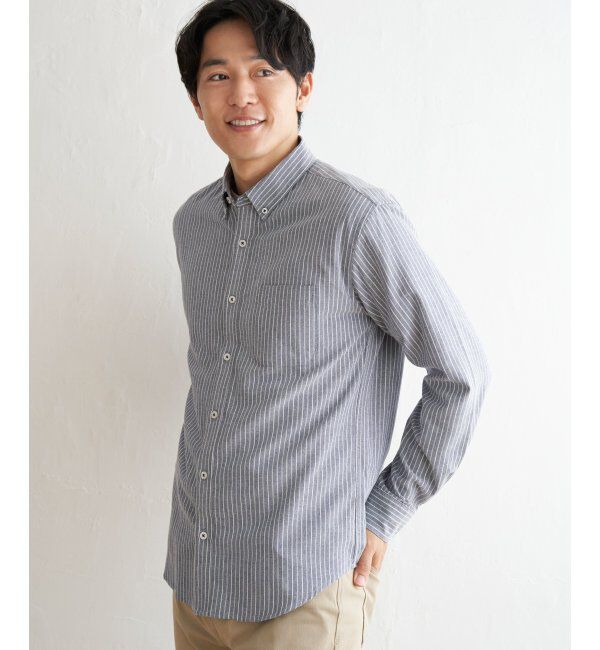 ikka「【吸水速乾】イージーケアオックスボタンダウンシャツ」|シャツ・ブラウス|