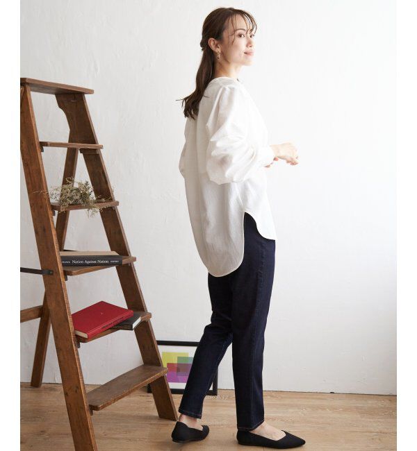 ikka「前後2WAYバンドカラーシャツ」|シャツ・ブラウス|