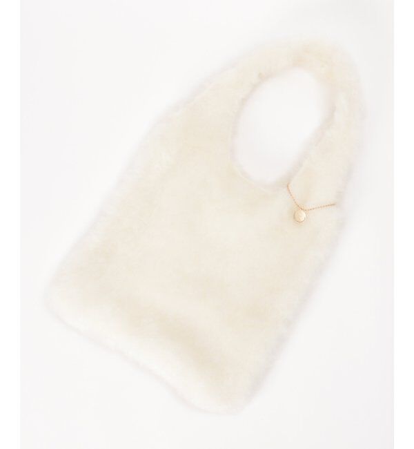 ikka「ふわふわニットクリテトートバッグ」|その他|オフホワイト