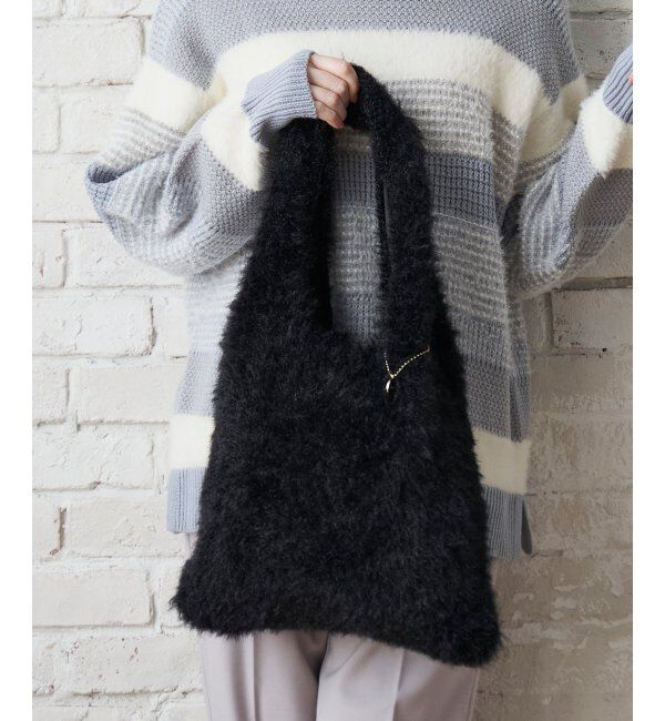 ikka「ふわふわニットクリテトートバッグ」|その他|