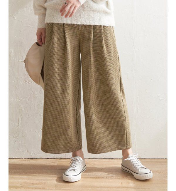 ikka「カットジャガードワイドクロップド」|その他|