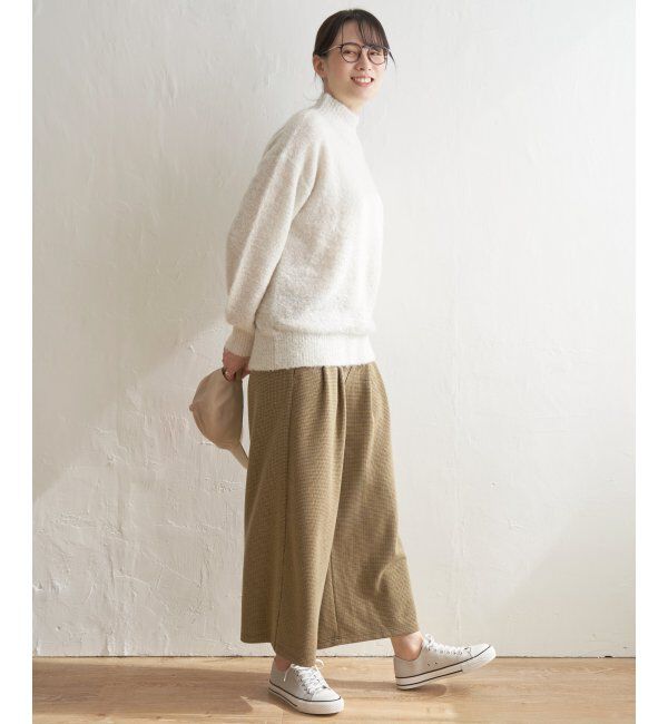 ikka「カットジャガードワイドクロップド」|その他|