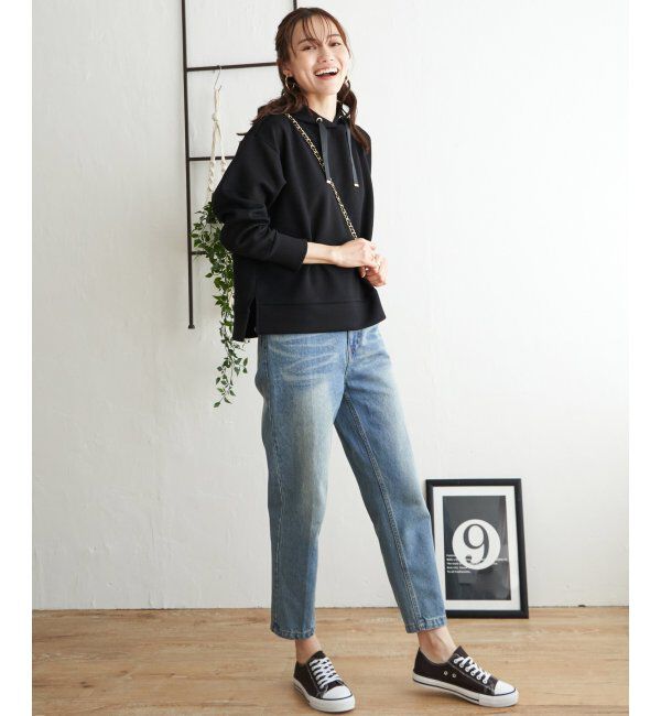 ikka「ダンボールニットフードＰＫ」|パーカー|