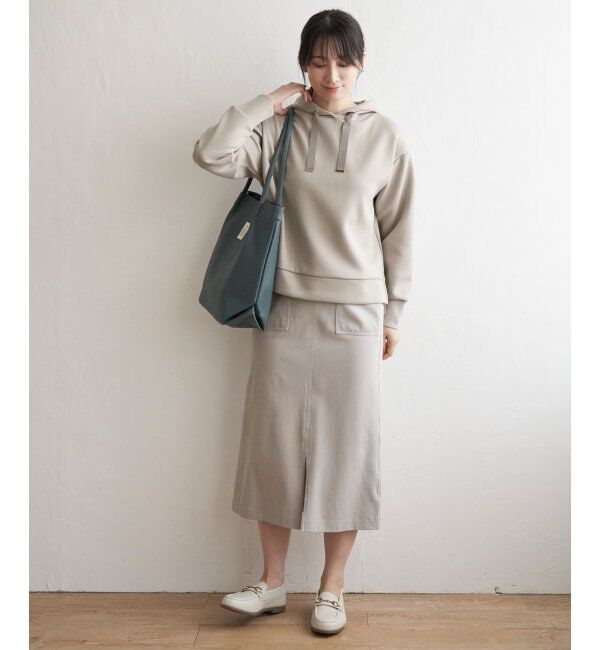 ikka「ダンボールニットフードＰＫ」|パーカー|