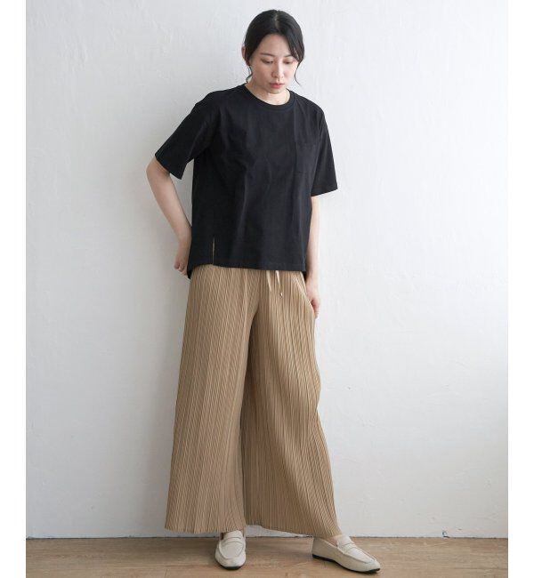 ikka「さらっとプリーツワイドパンツ」|その他|