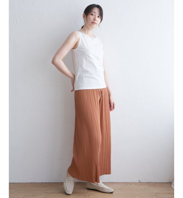 ikka「さらっとプリーツワイドパンツ」|その他|