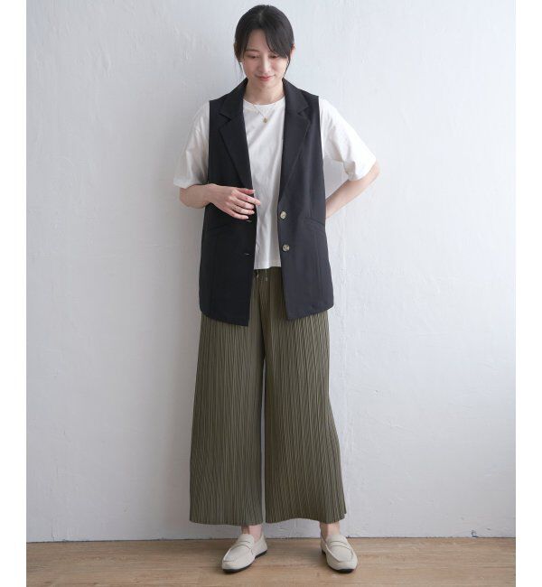 ikka「さらっとプリーツワイドパンツ」|その他|