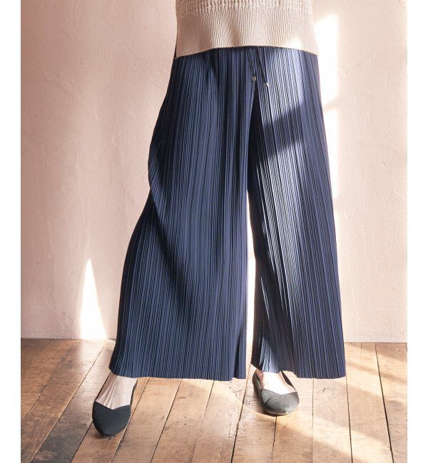 ikka「さらっとプリーツワイドパンツ」|その他|