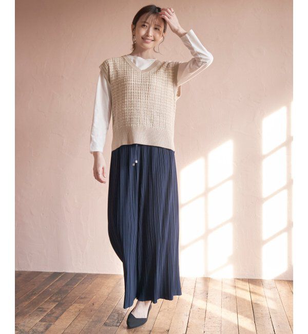 ikka「さらっとプリーツワイドパンツ」|その他|