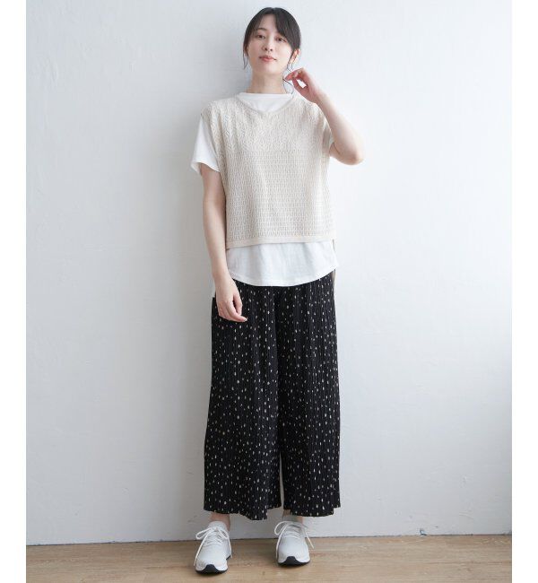 ikka「さらっとプリーツワイドパンツ」|その他|
