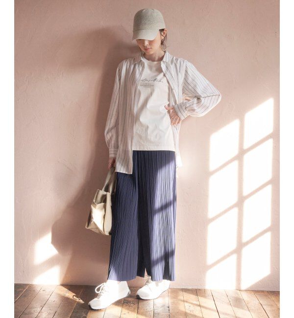 ikka「さらっとプリーツワイドパンツ」|その他|