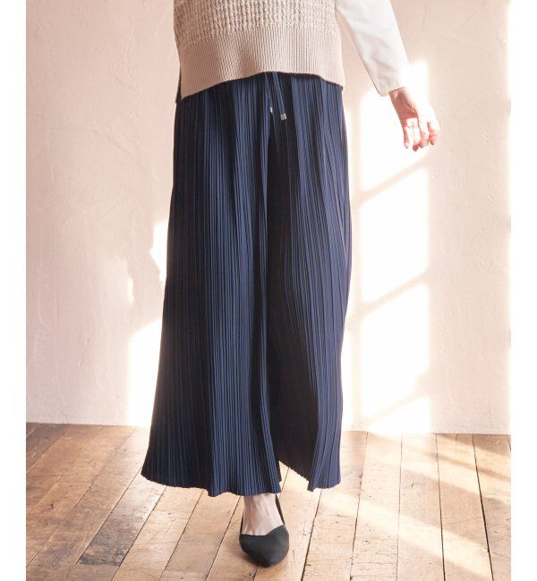 ikka「さらっとプリーツワイドパンツ」|その他|