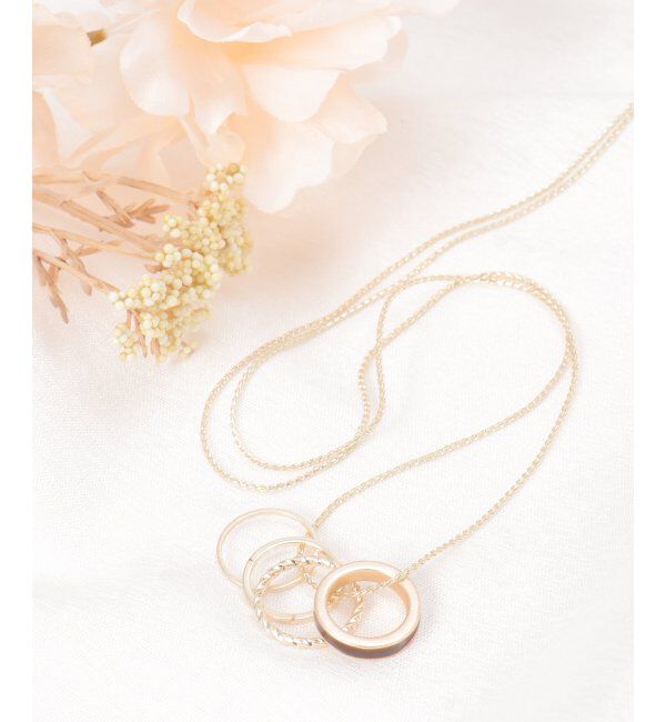 ikka「MIX Sリングネックレス」|その他|ブラウン