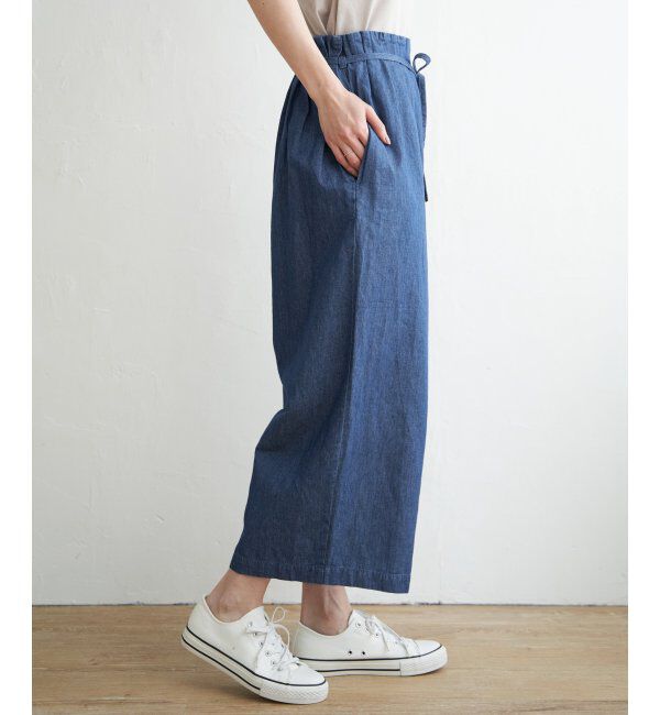 ikka「麻混ベルト付きワイドパンツ」|その他|