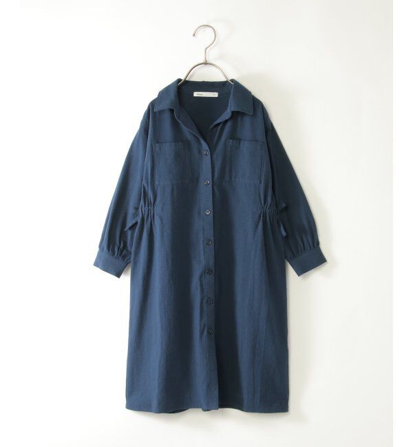 ikka kids「【親子おそろい】8分袖スキッパーシャツワンピース（120~160cm）」|スカート|