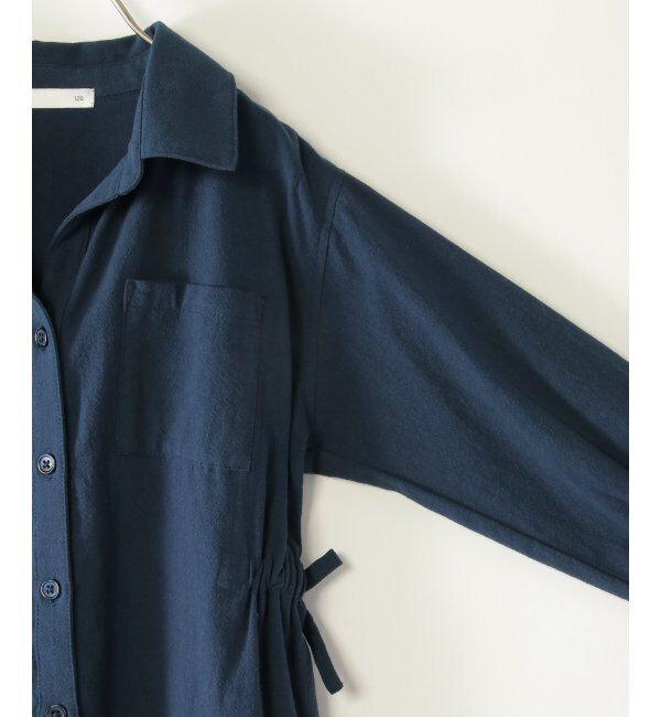 ikka kids「【親子おそろい】8分袖スキッパーシャツワンピース（120~160cm）」|スカート|