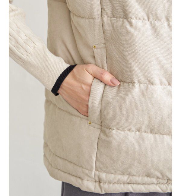 ikka「細コールボリューム襟ベスト」|ダウンベスト・ベスト|