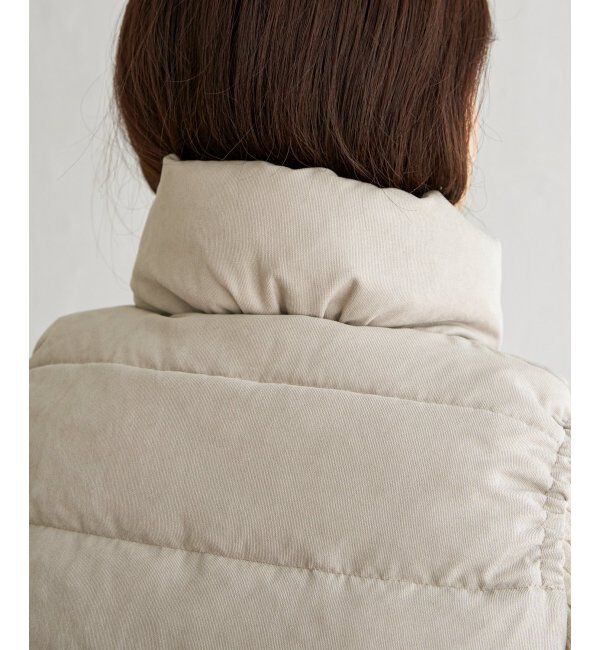ikka「細コールボリューム襟ベスト」|ダウンベスト・ベスト|