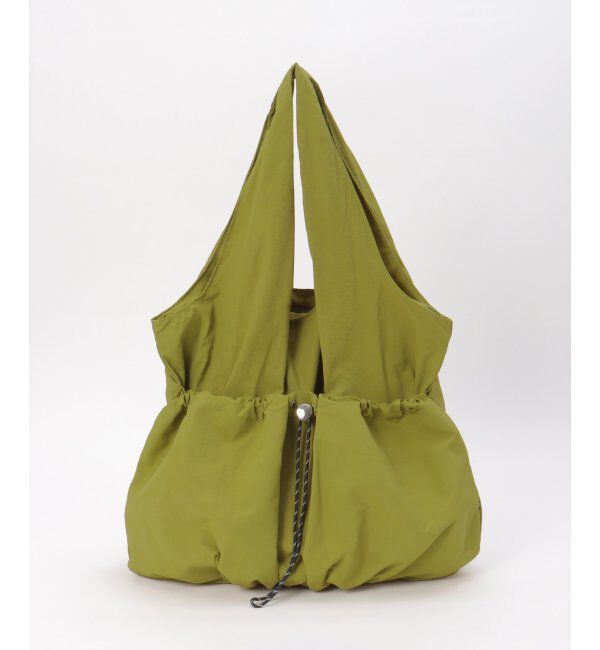 ikka「撥水ドロストポケバルーントートバッグ」|その他|ライムグリーン