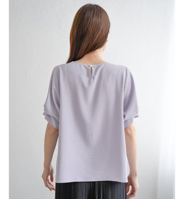 IKKA LOUNGE「ドライタッチ袖リボンブラウス」|シャツ・ブラウス|