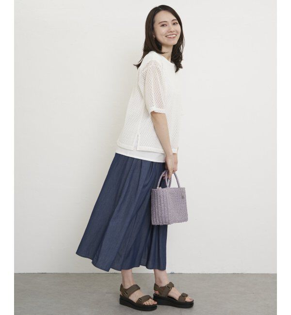 ikka「【親子おそろい】コットンボリュームペチ付きスカーチョ」|その他|