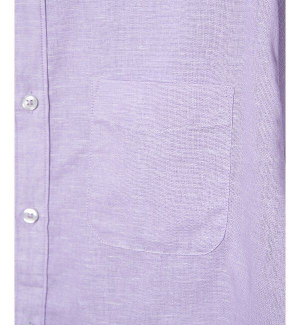 ikka「【吸水速乾】7分イージーケアリネン無地シャツ」|シャツ・ブラウス|