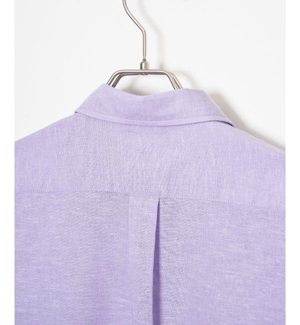 ikka「【吸水速乾】7分イージーケアリネン無地シャツ」|シャツ・ブラウス|