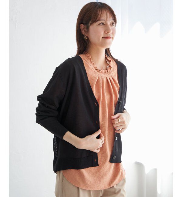 ikka「襟フリル2WAY半袖ブラウス」|シャツ・ブラウス|