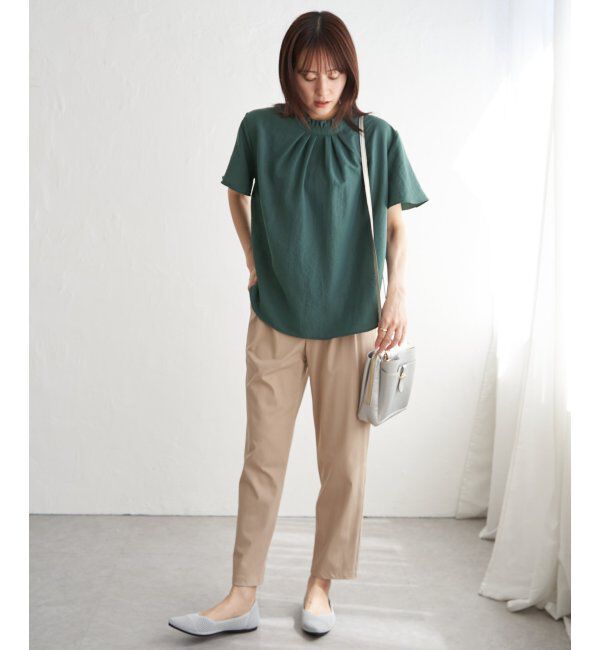 ikka「襟フリル2WAY半袖ブラウス」|シャツ・ブラウス|