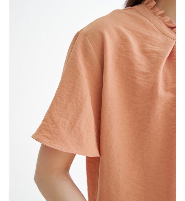 ikka「襟フリル2WAY半袖ブラウス」|シャツ・ブラウス|