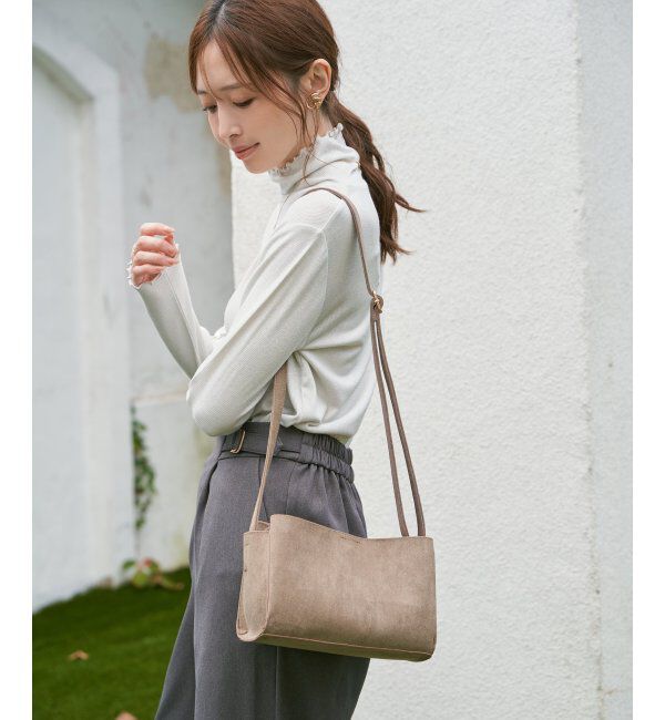 ikka「GOKU楽スエードショルダーバッグ」|その他|