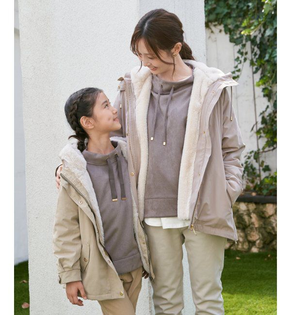 ikka kids「フェイクスエードサイドジップ使いプルオーバー（120~160cm）」|Tシャツ・カットソー|