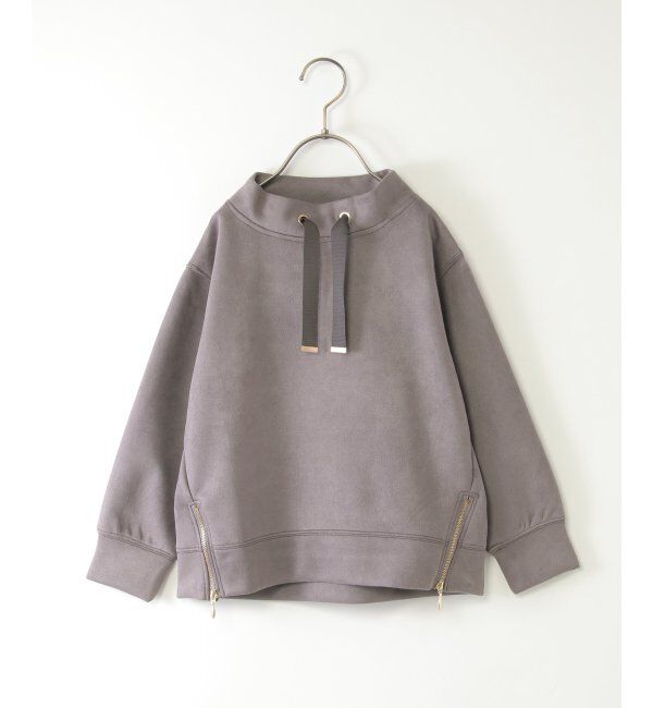 ikka kids「フェイクスエードサイドジップ使いプルオーバー（120~160cm）」|Tシャツ・カットソー|