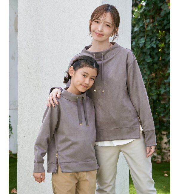 ikka kids「フェイクスエードサイドジップ使いプルオーバー（120~160cm）」|Tシャツ・カットソー|